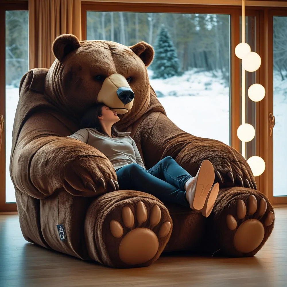 Giant Bear Armchairs: Cozy Up in Nature-Inspired Comfort