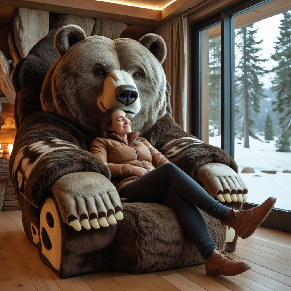 Giant Bear Armchairs: Cozy Up in Nature-Inspired Comfort